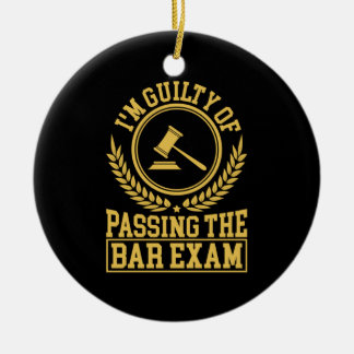 Student Is Guilty Of Passing The Bar Exam Ceramic Tree Decoration