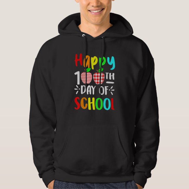 Student Kids Teacher  Happy 100th Day Of School Hoodie (Front)