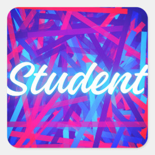 Student – Learning Journey Concept Square Sticker
