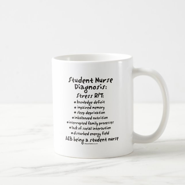 Student Nurse Diagnosis: Stress Coffee Mug (Right)