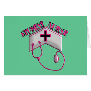 Student Nurse EMBOSSED Cap and Stethoscope