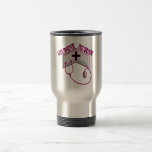 Student Nurse EMBOSSED Cap and Stethoscope Travel Mug