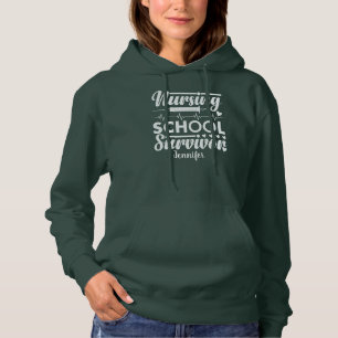 Student Nurse Personalised Green Hoodie