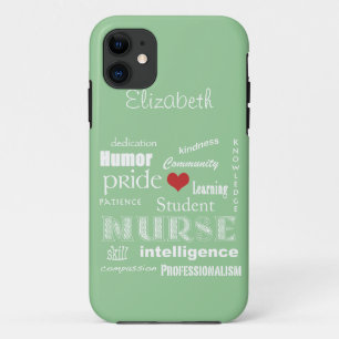Student Nurse Pride-Attributes /Green Mist Case-Mate iPhone Case