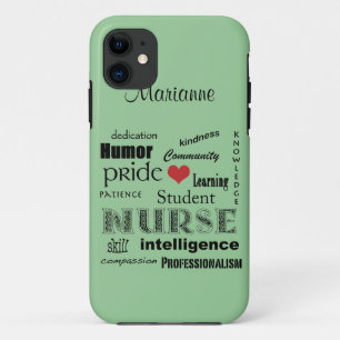 Student Nurse Pride-Attributes /Green Mist Case-Mate iPhone Case