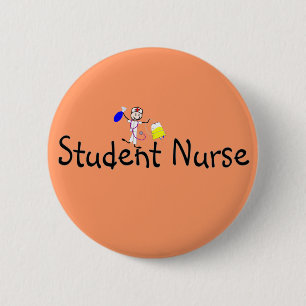 Student Nurse Stick Person 6 Cm Round Badge