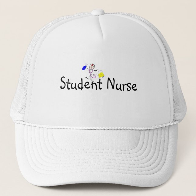 Student Nurse Stick Person Trucker Hat (Front)