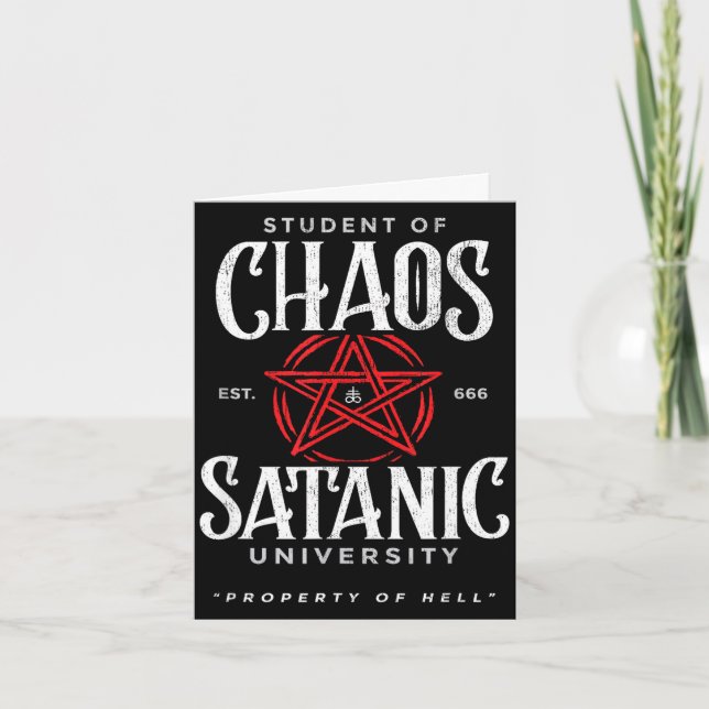 Student of chaos satanic university covens for card (Front)
