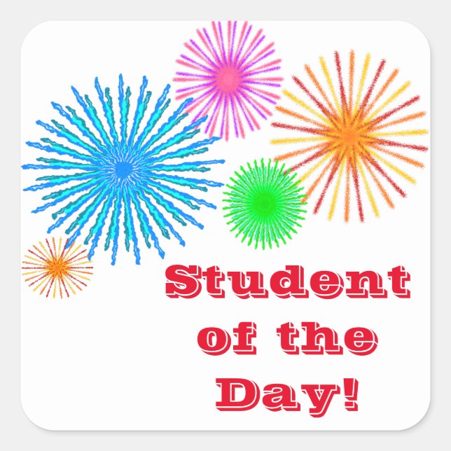 Student of the Day! Square Sticker (Front)