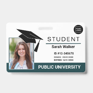 Student Photo ID School University Badge – Teal