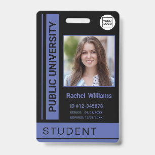 Student photo ID school university blue Badge