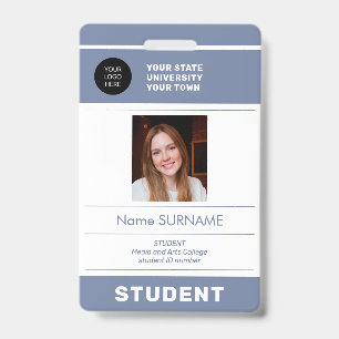 Student photo ID school university modern Badge