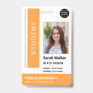 Student photo ID school university yellow Badge