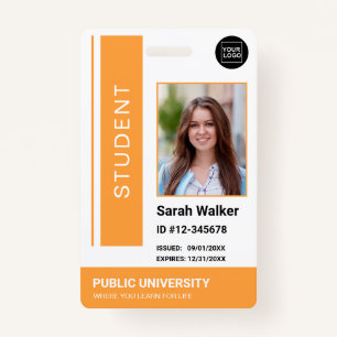 Student photo ID school university yellow Badge ID Badge