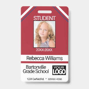 Student Photo - Red ID Badge