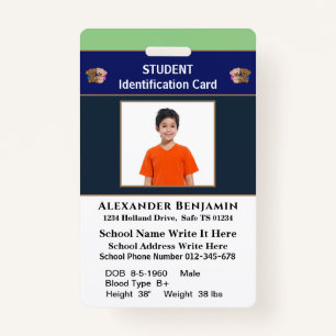 Student Photo School Id Identification Cards Badg ID Badge