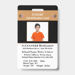 Student Photo School Id Identification Cards Badge