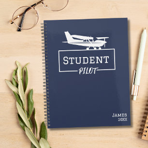 Student Pilot Cessna Airplane Custom Name  Planner