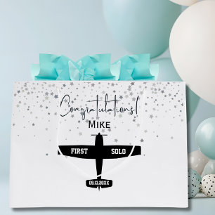 Student Pilot First Solo Aeroplane Aviation Custom Large Gift Bag