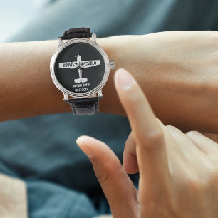 Student Pilot First Solo Aeroplane Funny Aviation Watch