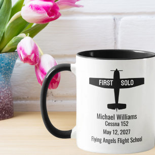 Student Pilot First Solo Aeroplane Personalised Mug