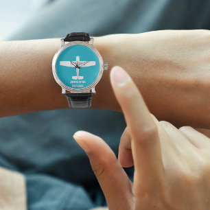Student Pilot First Solo Airplane Blue Aviation Watch