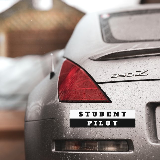 Student Pilot Simple Aeroplane Aviation custom  Bumper Sticker (Creator Uploaded)