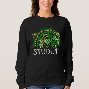 Student Rainbow Lucky Women St Patrick's Day Shamr Sweatshirt