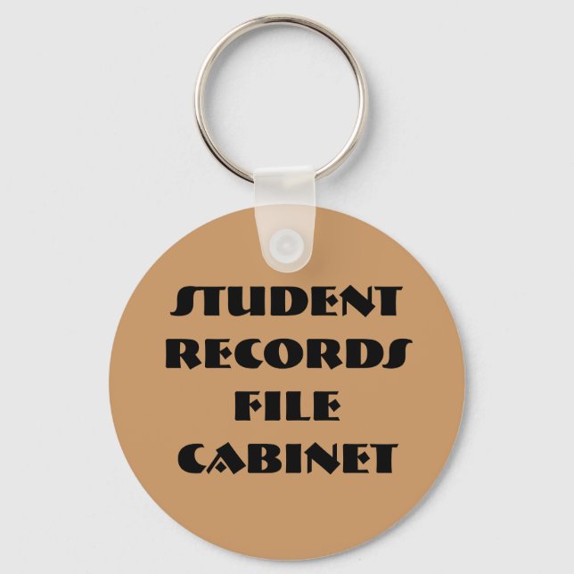 Student Records File Cabinet Key Ring (Front)