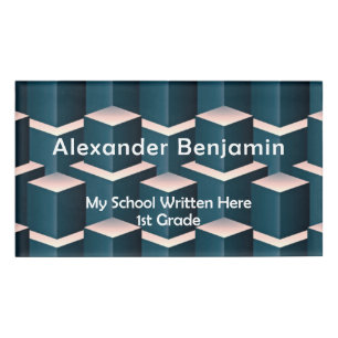  Student School Blue Identification ID Personalise Name Tag