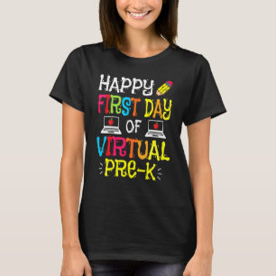 Student Senior Back School Happy First Day Of Virt T-Shirt