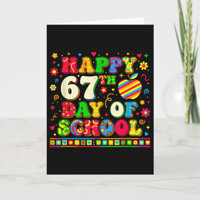 Student Six Seven Trending 67 Happy 67th Day Of Sc Card (Front)