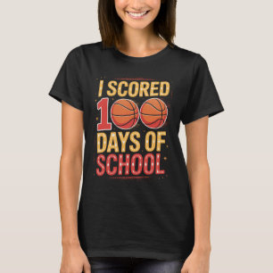 Student Sketll I Scored 100 Days Of School T-Shirt