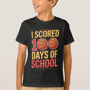Student Sketll I Scored 100 Days Of School  T-Shirt