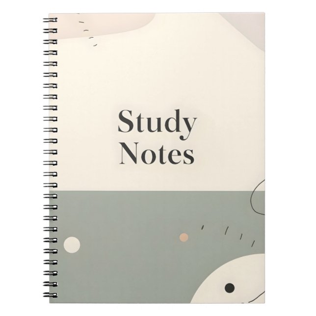 Student Study Notebook Minimalist Aesthetic Notes (Front)