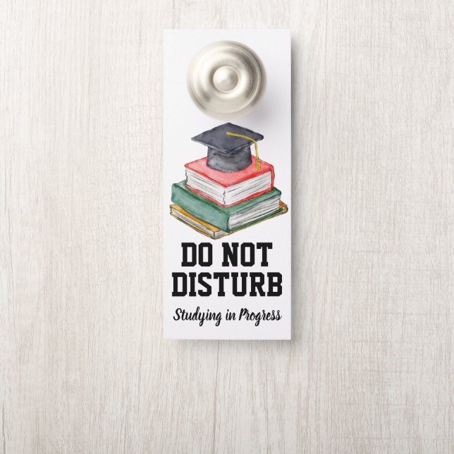 Student Studying | Do Not Disturb Sign (On Knob)