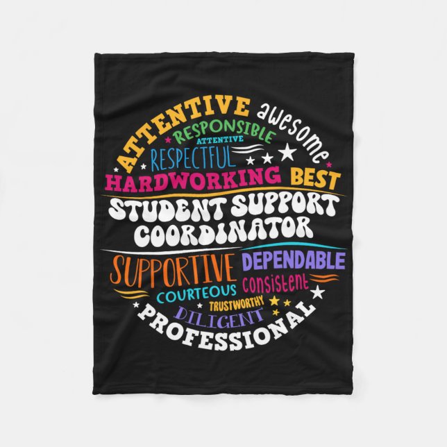 Student Support Coordinator Appreciation Day Back  Fleece Blanket (Front)