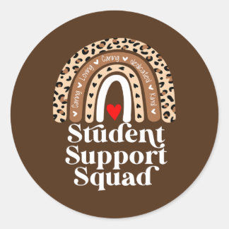 Student Support Squad Counsellor Social Worker Classic Round Sticker
