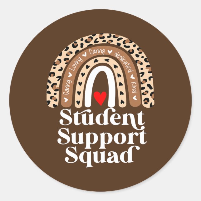 Student Support Squad Counsellor Social Worker Classic Round Sticker (Front)