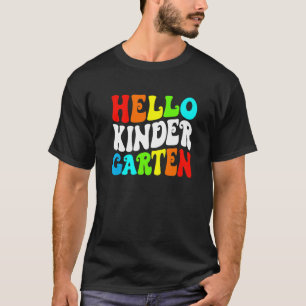 Student Teacher Hello Kindergarten Back To School  T-Shirt