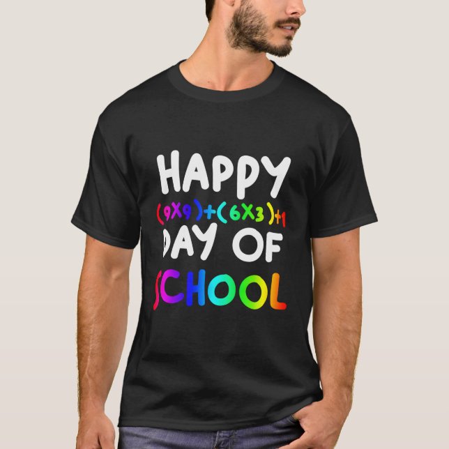 Student Teacher Math Formula 100 Day Of School T-Shirt (Front)