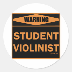 Student Violinist Classic Round Sticker