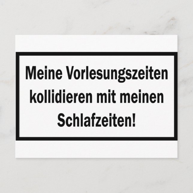 Studenten Vorlesungszeiten icon Postcard (Front)