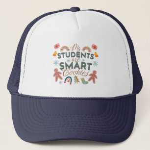 Students are Smart Cookies Boho Christmas Teacher Trucker Hat
