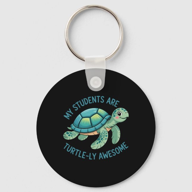 Students Cute Teacher Key Ring (Front)