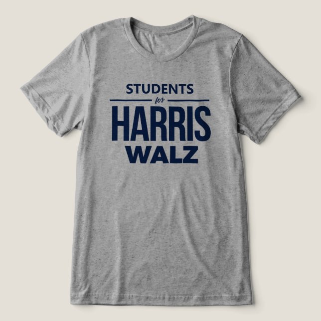 Students for Harris Walz Tri-Blend Shirt (Design Front)