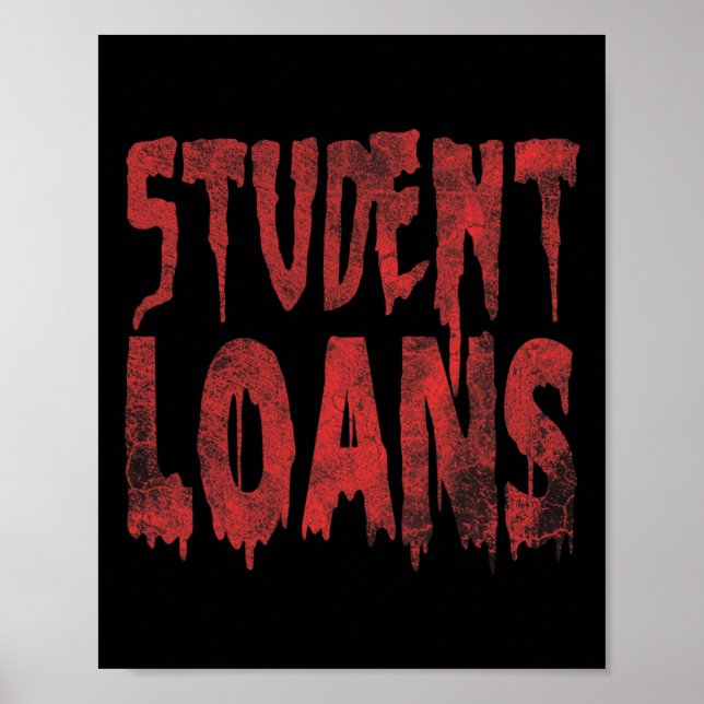 Students Loans Payment Halloween Costume Idea Grou Poster (Front)