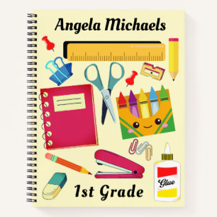 Student's School Supplies Notebook