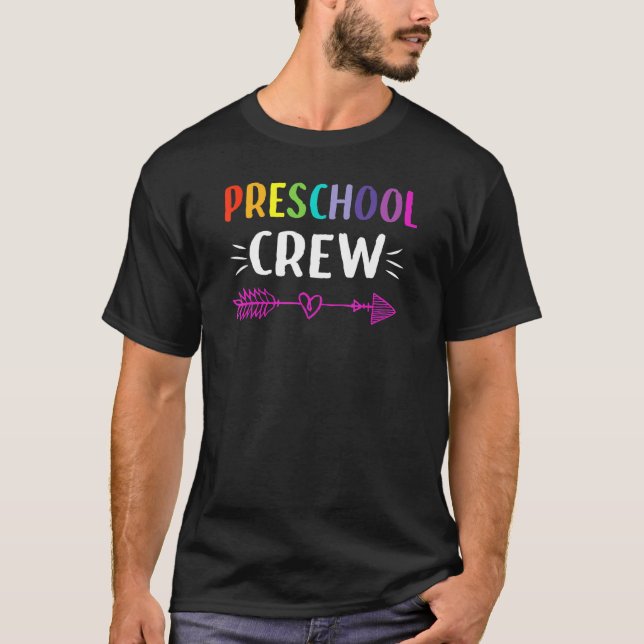 Students Teachers  Preschool Crew T-Shirt (Front)