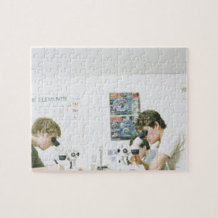 Students with Microscopes Jigsaw Puzzle